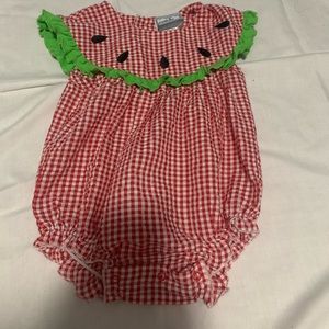 18 months Smocked Watermelon Bubble